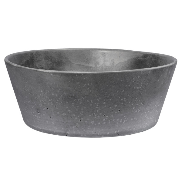 Eden Bath EB_N001DG 16 Inch Concrete Round Sloped Vessel Sink In Dark Gray
