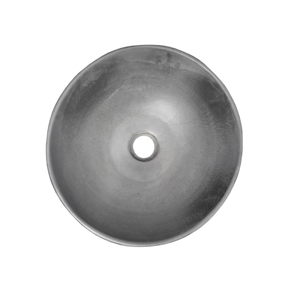 Eden Bath EB_N001DG 16 Inch Concrete Round Sloped Vessel Sink In Dark Gray