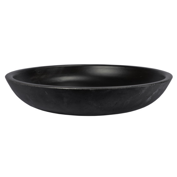 Eden Bath EB_N002CB 17 Inch Concrete Shallow Round Vessel Sink In Charcoal