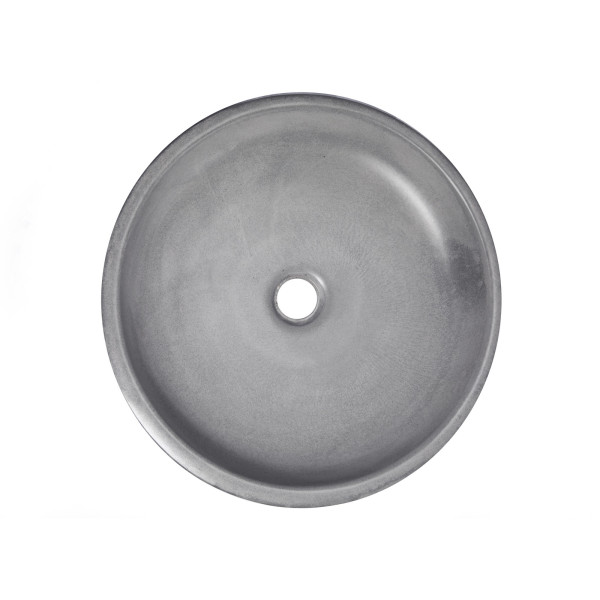 Eden Bath EB_N002DG 17 Inch Concrete Shallow Round Vessel Sink In Dark Gray