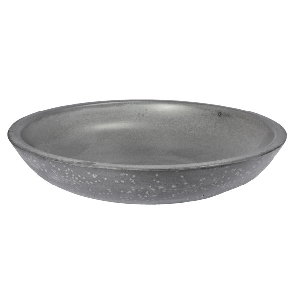 Eden Bath EB_N002DG 17 Inch Concrete Shallow Round Vessel Sink In Dark Gray