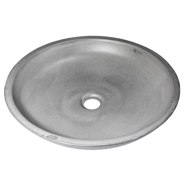 Eden Bath EB_N002DG 17 Inch Concrete Shallow Round Vessel Sink In Dark Gray