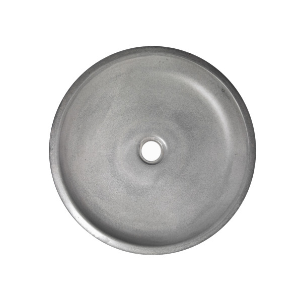 Eden Bath EB_N002DG 17 Inch Concrete Shallow Round Vessel Sink In Dark Gray