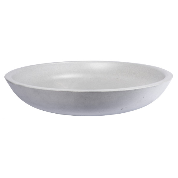 Eden Bath EB_N002LG 17 Inch Concrete Shallow Round Vessel Sink In Light Gray