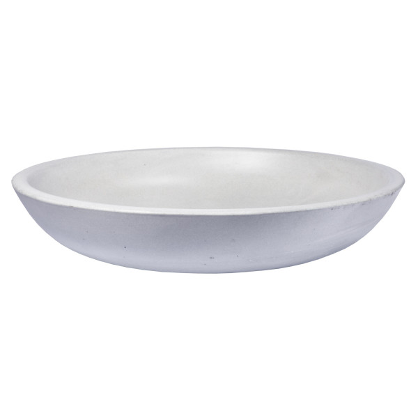 Eden Bath EB_N002LG 17 Inch Concrete Shallow Round Vessel Sink In Light Gray