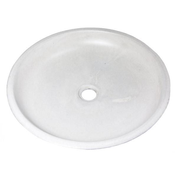 Eden Bath EB_N002LG 17 Inch Concrete Shallow Round Vessel Sink In Light Gray