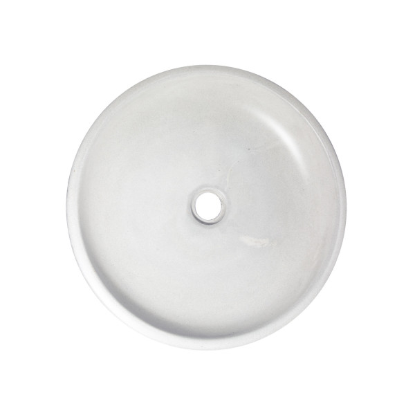 Eden Bath EB_N002LG 17 Inch Concrete Shallow Round Vessel Sink In Light Gray