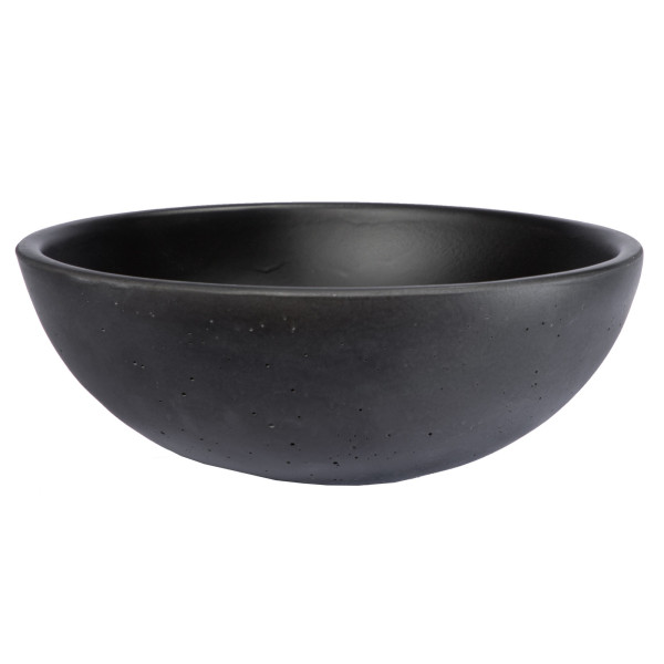 Eden Bath EB_N003CB 14 Inch Small Concrete Round Vessel Sink In Charcoal