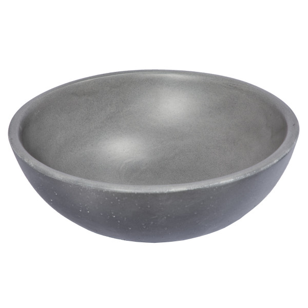 Eden Bath EB_N003DG 14 Inch Small Concrete Round Vessel Sink In Dark Gray