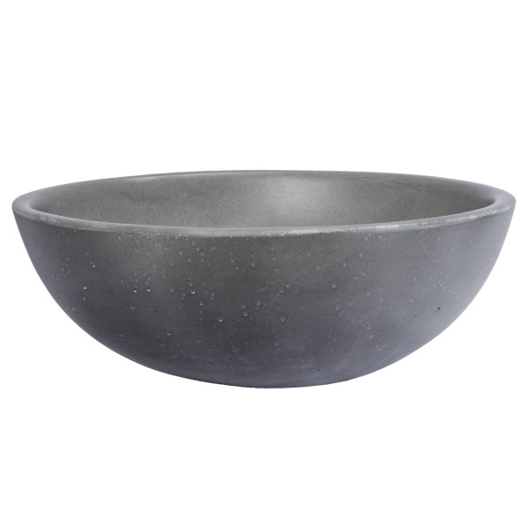 Eden Bath EB_N003DG 14 Inch Small Concrete Round Vessel Sink In Dark Gray