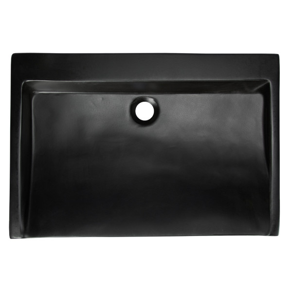 Eden Bath EB_N006CB Rectangular Sloped Concrete Vessel Sink - Charcoal