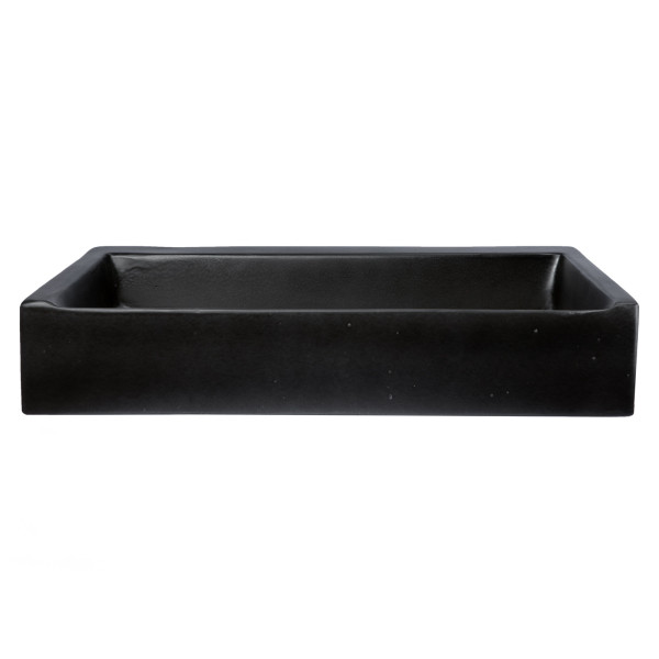 Eden Bath EB_N006CB Rectangular Sloped Concrete Vessel Sink - Charcoal