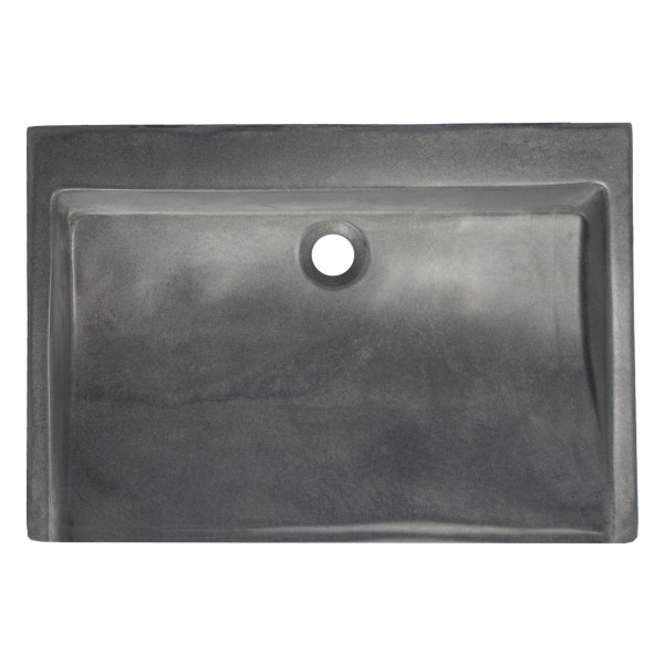 Eden Bath EB_N006DG Rectangular Sloped Concrete Vessel Sink - Dark Gray