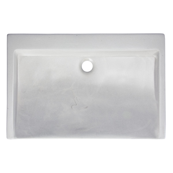 Eden Bath EB_N006LG Rectangular Sloped Concrete Vessel Sink - Light Gray