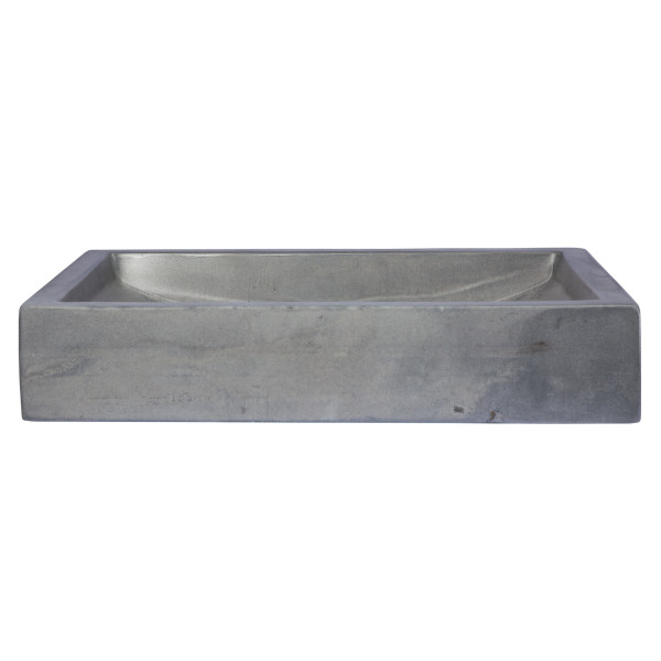 Eden Bath EB_N008DG 22-in. Shallow Wave Concrete Vessel Sink - Dark Gray