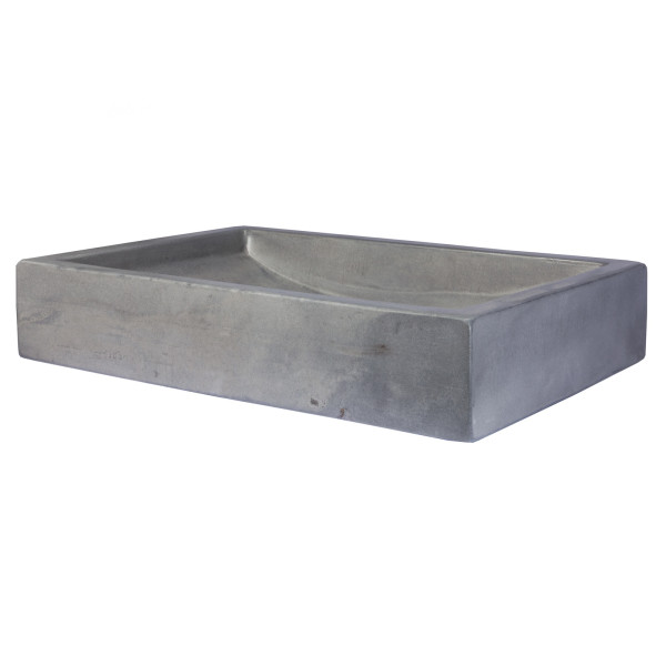 Eden Bath EB_N008DG 22-in. Shallow Wave Concrete Vessel Sink - Dark Gray