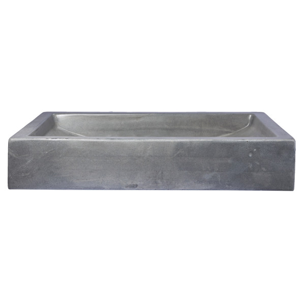 Eden Bath EB_N008DG 22-in. Shallow Wave Concrete Vessel Sink - Dark Gray