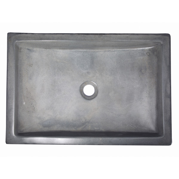Eden Bath EB_N008DG 22-in. Shallow Wave Concrete Vessel Sink - Dark Gray