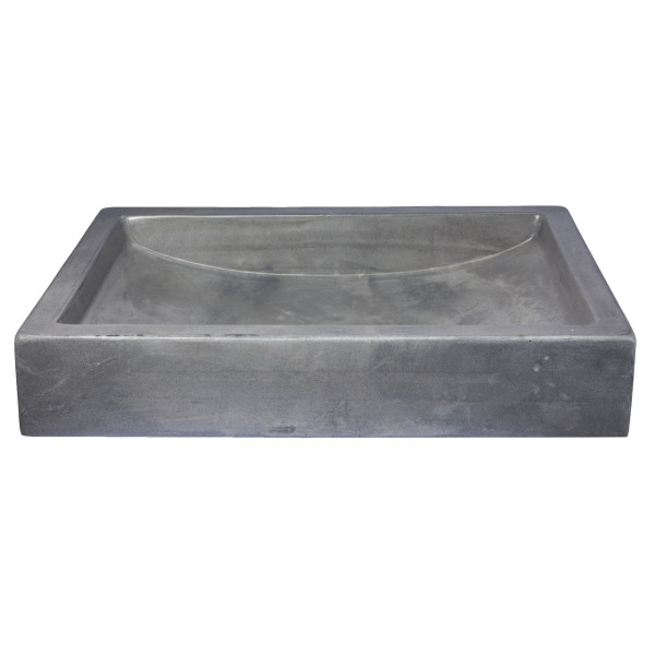 Eden Bath EB_N008DG 22-in. Shallow Wave Concrete Vessel Sink - Dark Gray