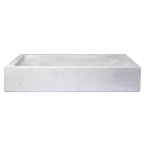 Eden Bath EB_N008LG 22 Inch Shallow Wave Concrete Vessel Sink In Light Gray