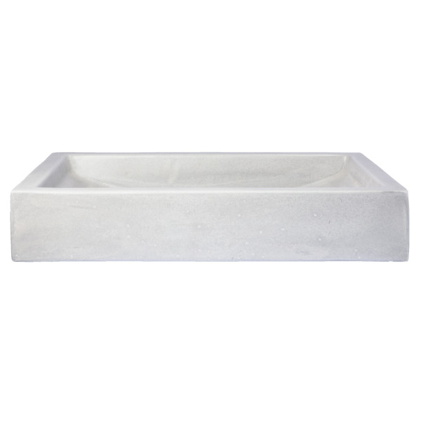 Eden Bath EB_N008LG 22 Inch Shallow Wave Concrete Vessel Sink In Light Gray