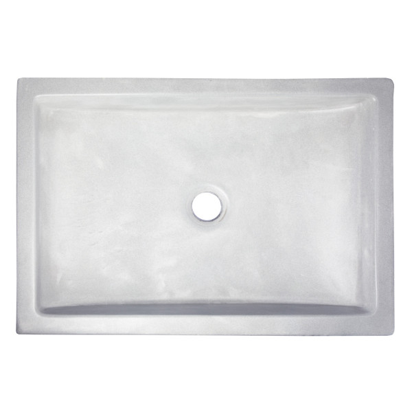 Eden Bath EB_N008LG 22 Inch Shallow Wave Concrete Vessel Sink In Light Gray