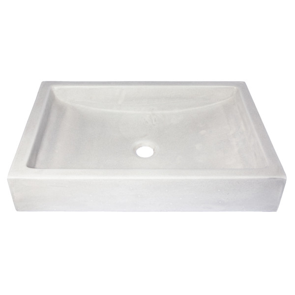 Eden Bath EB_N008LG 22 Inch Shallow Wave Concrete Vessel Sink In Light Gray