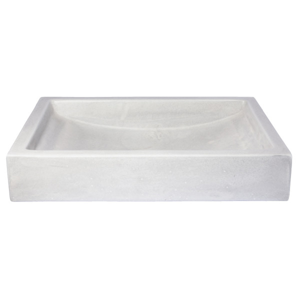 Eden Bath EB_N008LG 22 Inch Shallow Wave Concrete Vessel Sink In Light Gray