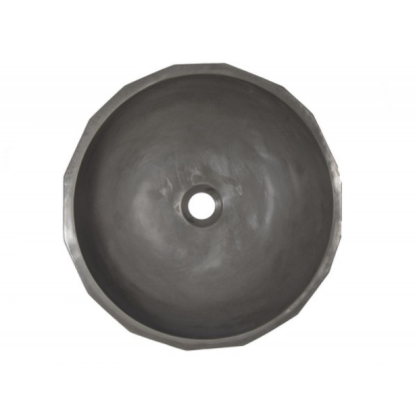 Eden Bath EB_N013 Round Concrete Vessel Sink with Rough Exterior