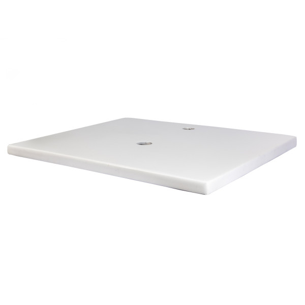 Eden Bath EB_N2522WH 25-in x 22-in Concrete Vanity Top with Backsplash - White