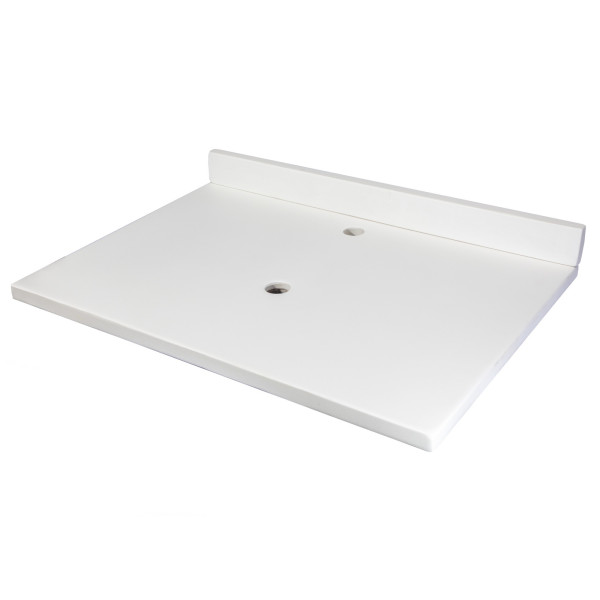 Eden Bath EB_N3122WH 31-in x 22-in Concrete Vanity Top with Back Splash - White