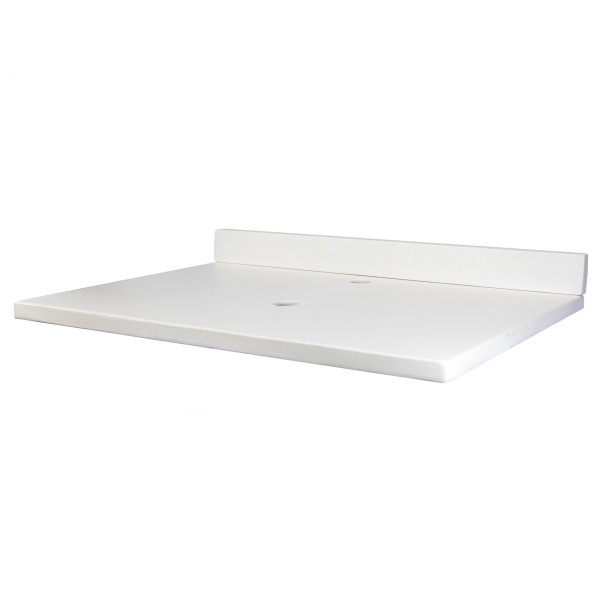 Eden Bath EB_N3122WH 31-in x 22-in Concrete Vanity Top with Back Splash - White