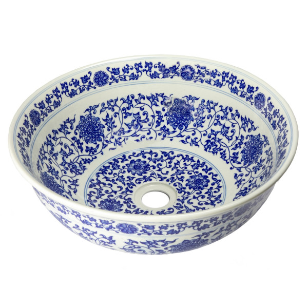 Eden Bath EB_PS01 Ming Dynasty Decorative Above Mount Porcelain Sink