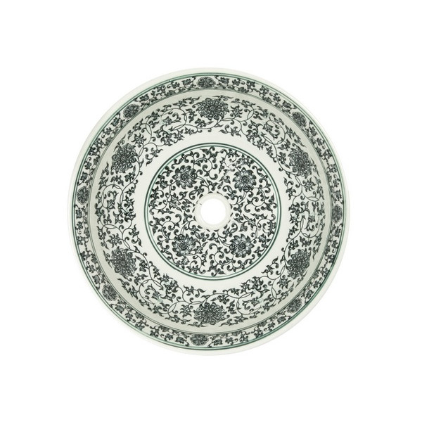 Eden Bath EB_PS06 Ming Dynasty Decorative Porcelain Sink in Black