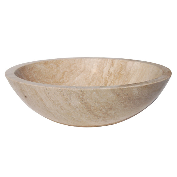 Eden Bath EB_S002BT-P Bathroom Above Mount Beige Travertine Sink Bowl
