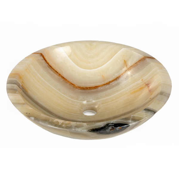 Eden Bath EB_S002WO-P Above Counter Single Bowl White Translucent Onyx Sink