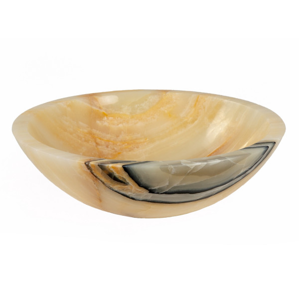 Eden Bath EB_S002WO-P Above Counter Single Bowl White Translucent Onyx Sink