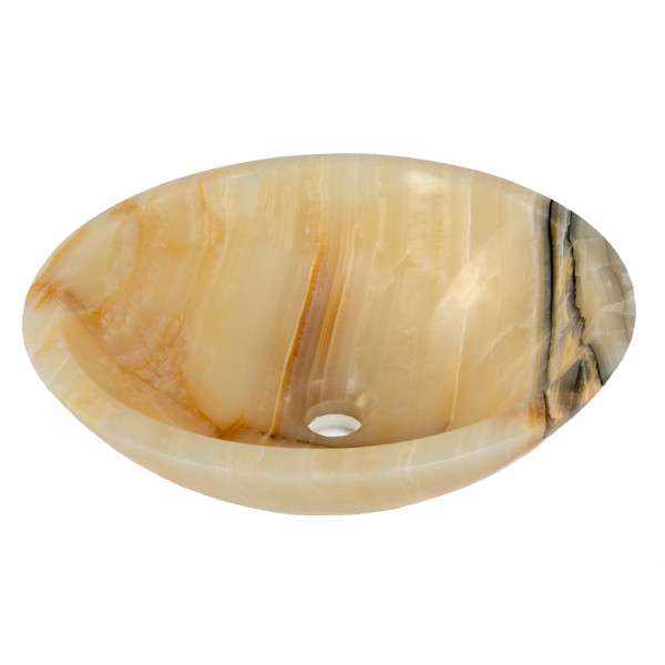 Eden Bath EB_S002WO-P Above Counter Single Bowl White Translucent Onyx Sink