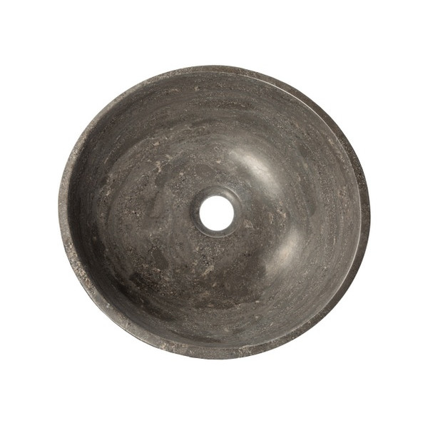 Eden Bath EB_S003BL-H Small Vessel Sink Bowl - Honed Black Limestone