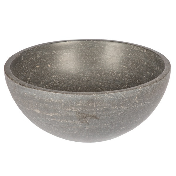 Eden Bath EB_S003BL-H Small Vessel Sink Bowl - Honed Black Limestone