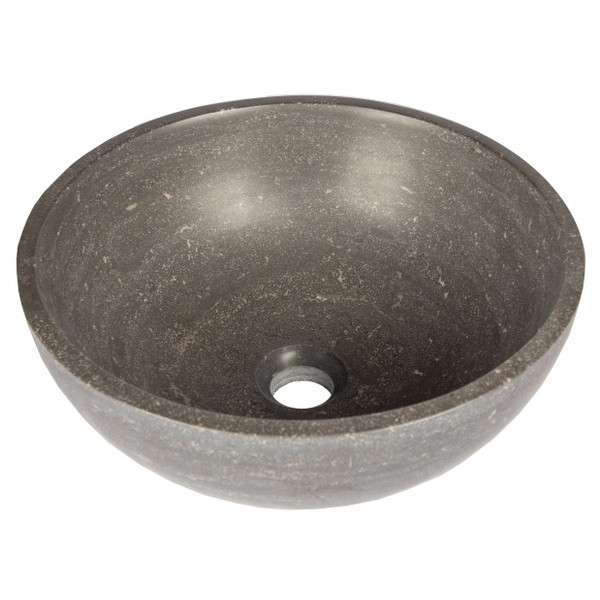 Eden Bath EB_S003BL-H Small Vessel Sink Bowl - Honed Black Limestone