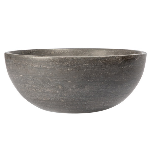 Eden Bath EB_S003BL-H Small Vessel Sink Bowl - Honed Black Limestone