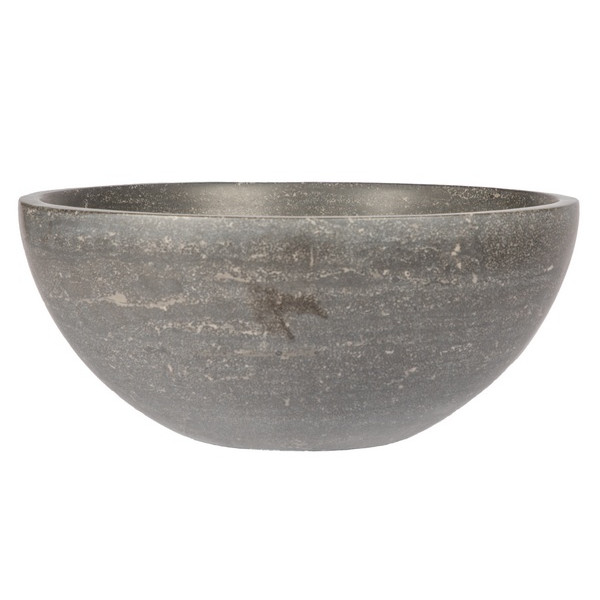 Eden Bath EB_S003BL-H Small Vessel Sink Bowl - Honed Black Limestone