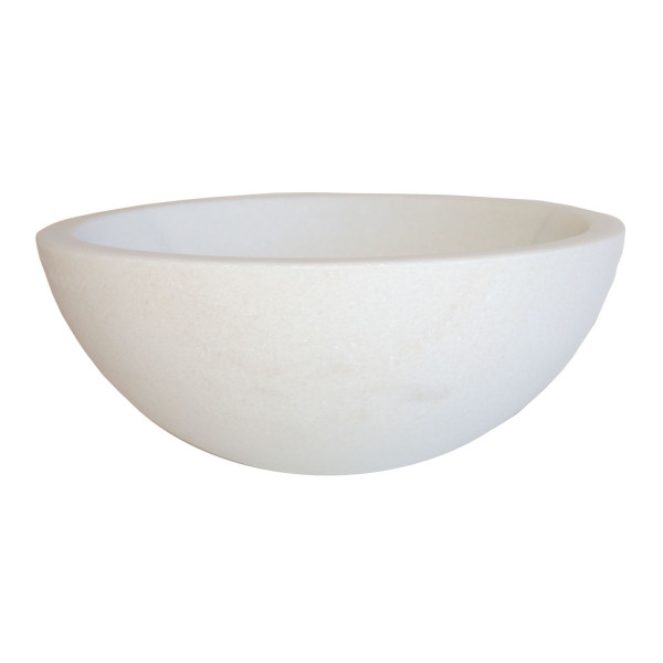 Eden Bath EB_S003GW-H Small Vessel Sink Bowl - Honed White Marble
