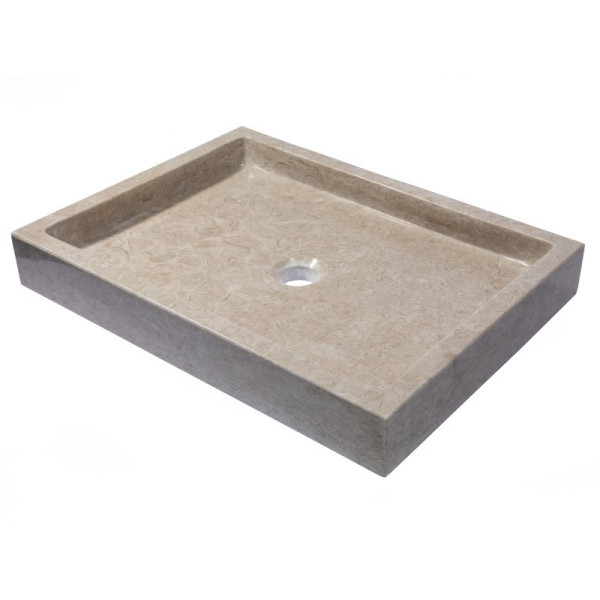 Eden Bath EB_S006PG-P Rectangular Infinity Pool Sink - Penny Grey Marble