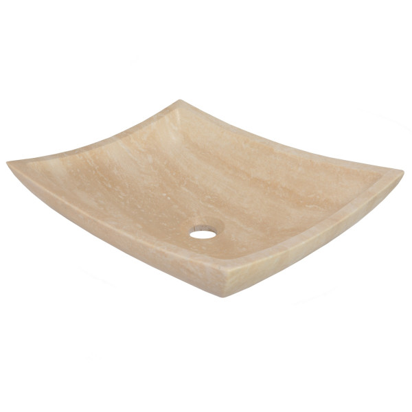 Eden Bath EB_S011BT-P Deep Zen Bathroom Stone Vessel Sink - Travertine