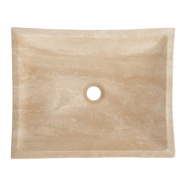 Eden Bath EB_S011BT-P Deep Zen Bathroom Stone Vessel Sink - Travertine