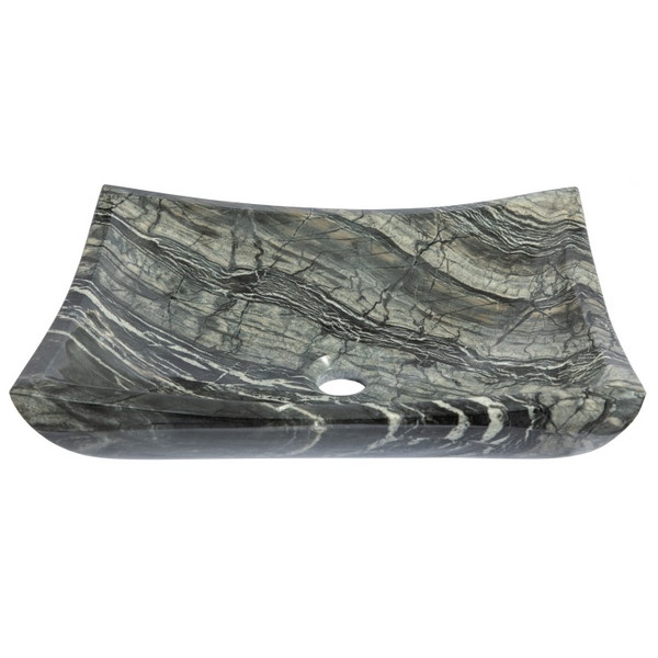 Eden Bath EB_S011WB-P Deep Zen Sink - Wooden Black Marble