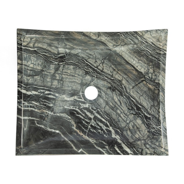Eden Bath EB_S011WB-P Deep Zen Sink - Wooden Black Marble