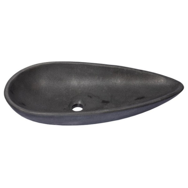 Eden Bath EB_S024LS-H Pod Shaped Vessel Sink - Honed Lava Stone